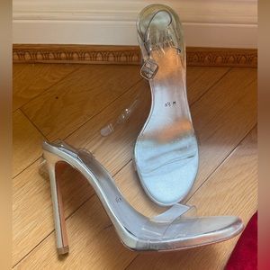 Lightly worn - Stuart Weitzman 6 1/2 clear strap